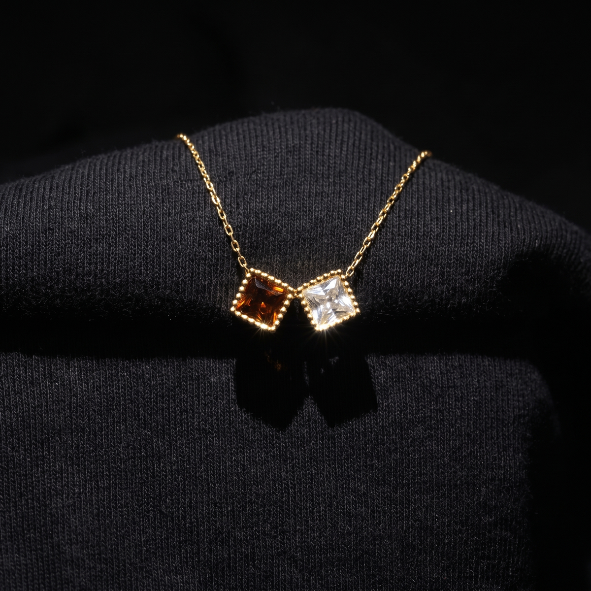 Two Birthstone Necklace