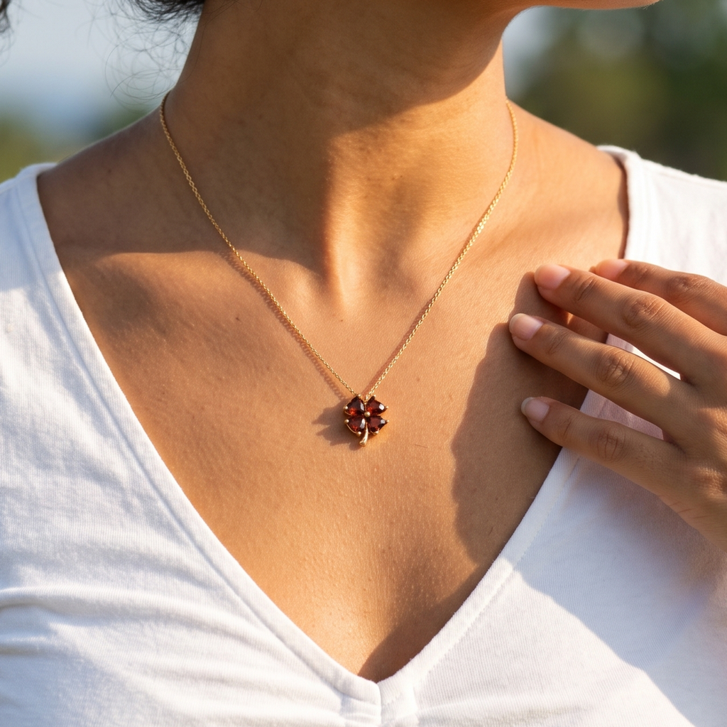 Birthstone Clover Necklace