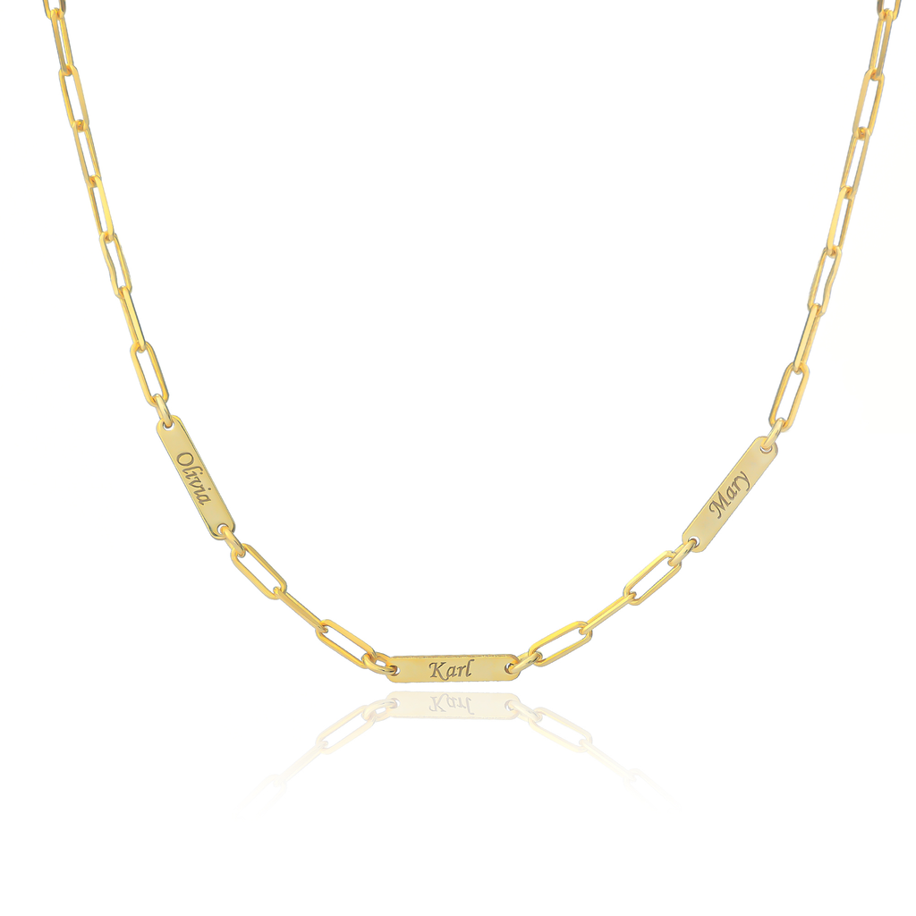 Engraved Bar Name Necklace