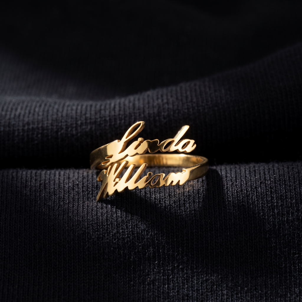 Custom Double Name Ring
