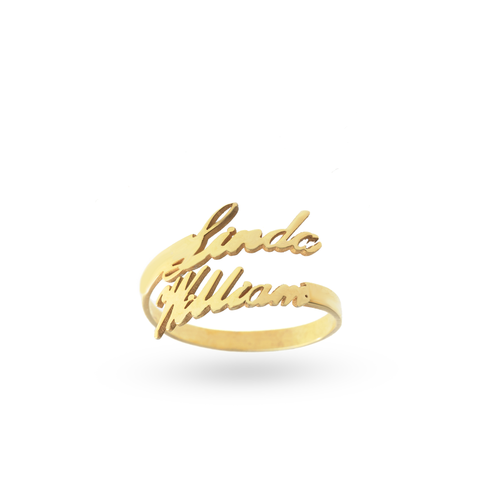 Custom Double Name Ring