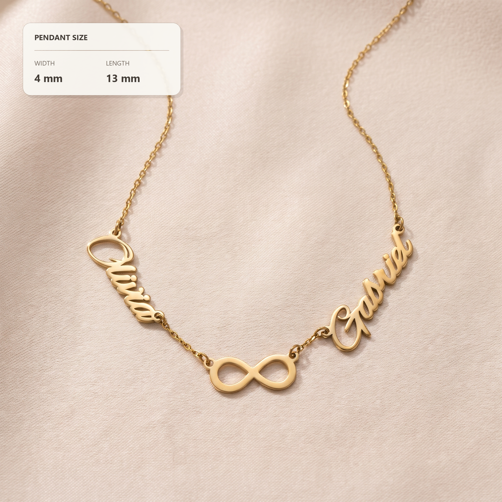 Infinity Couple Name Necklace