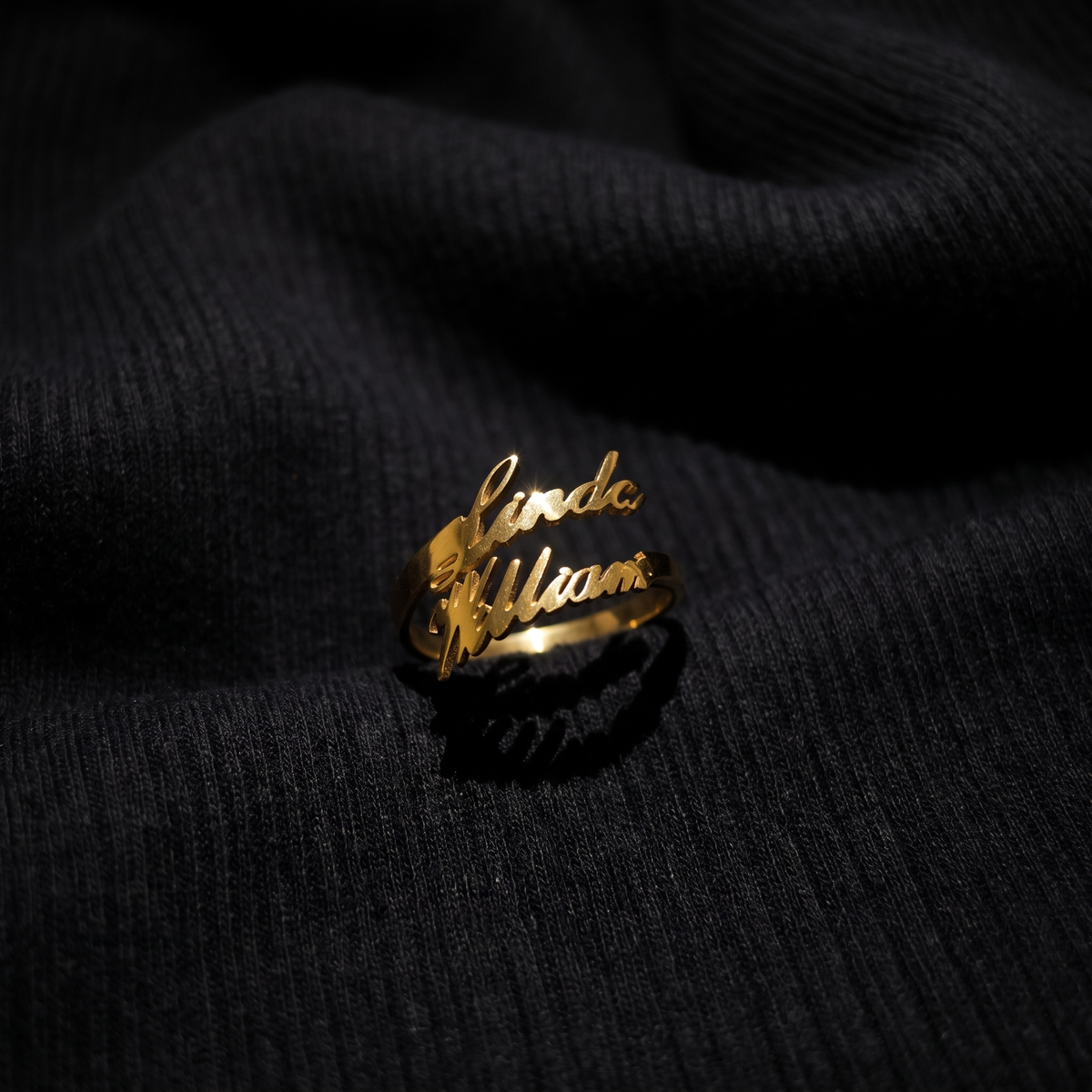 Custom Double Name Ring