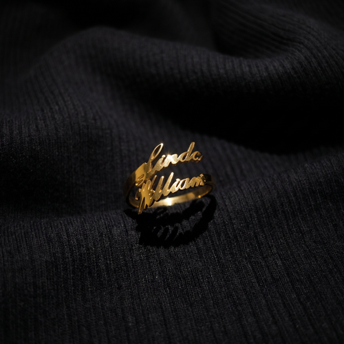 Custom Double Name Ring