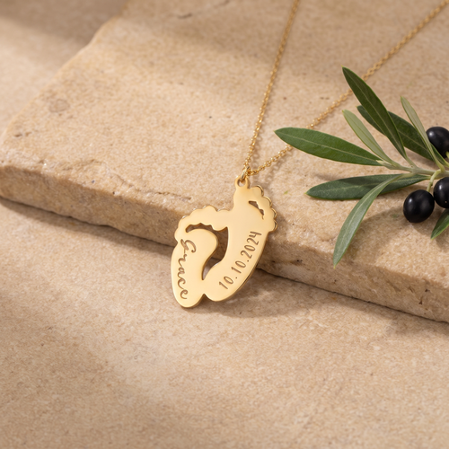 Baby Footprint Necklace