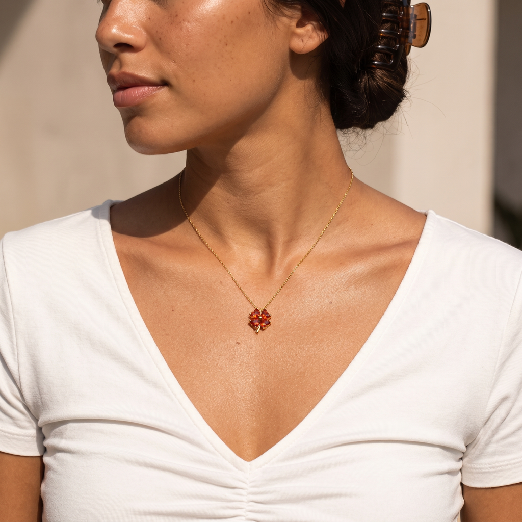 Birthstone Clover Necklace
