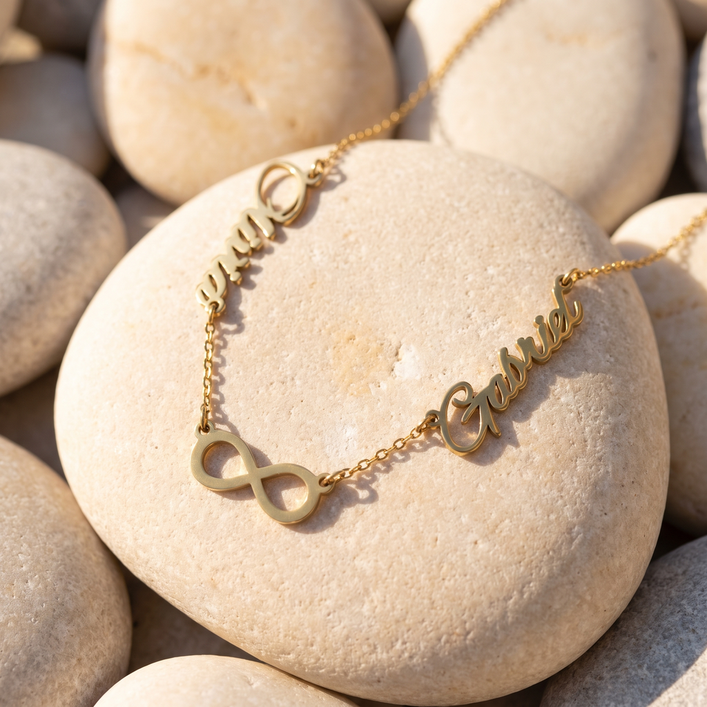 Infinity Couple Name Necklace