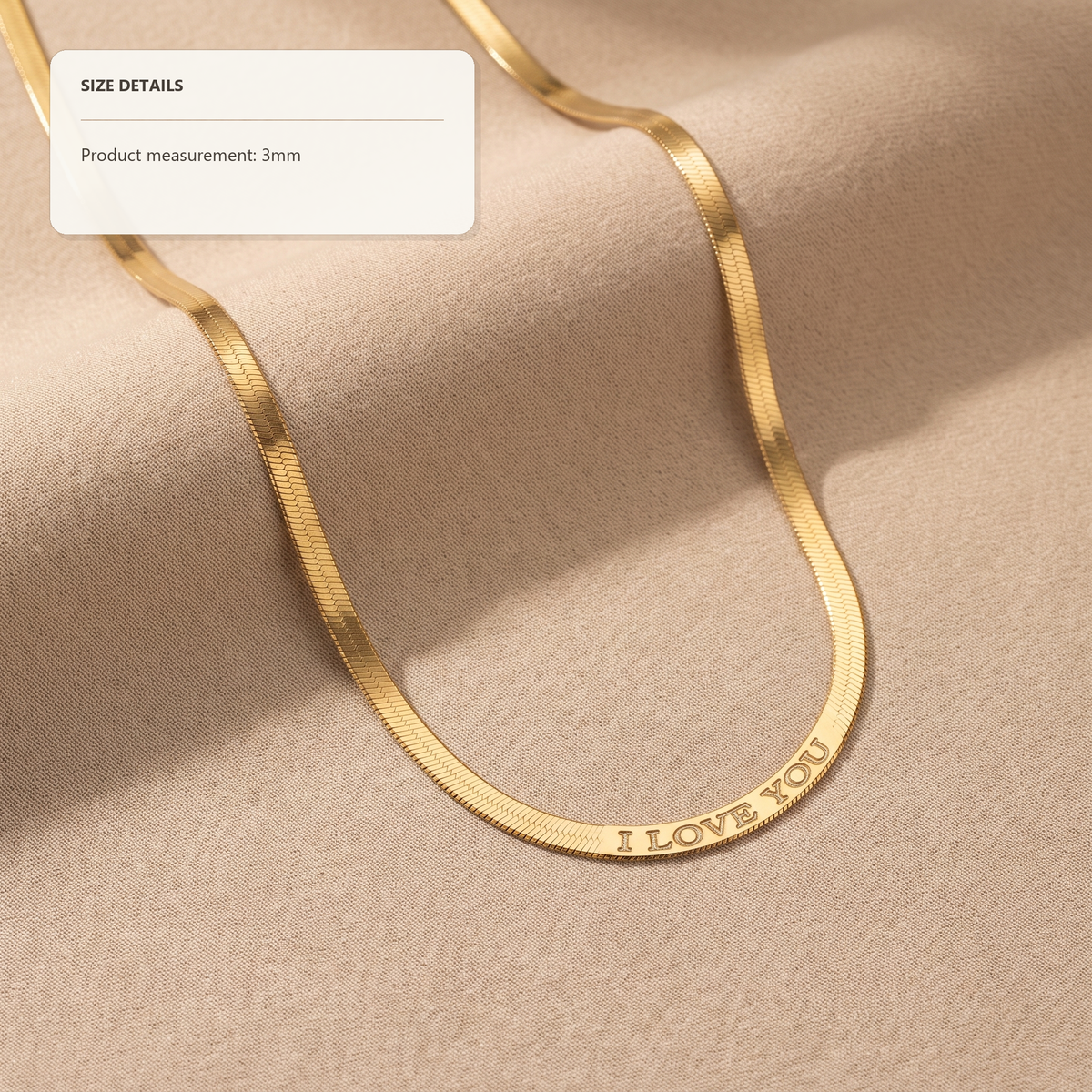Engraved Herringbone Necklace
