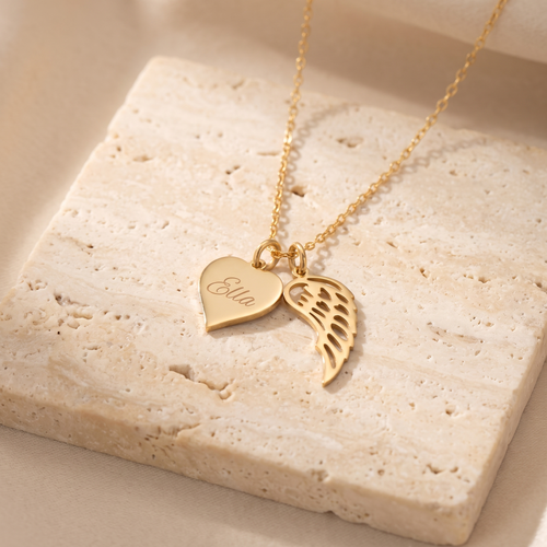 Angel Wing Heart Necklace
