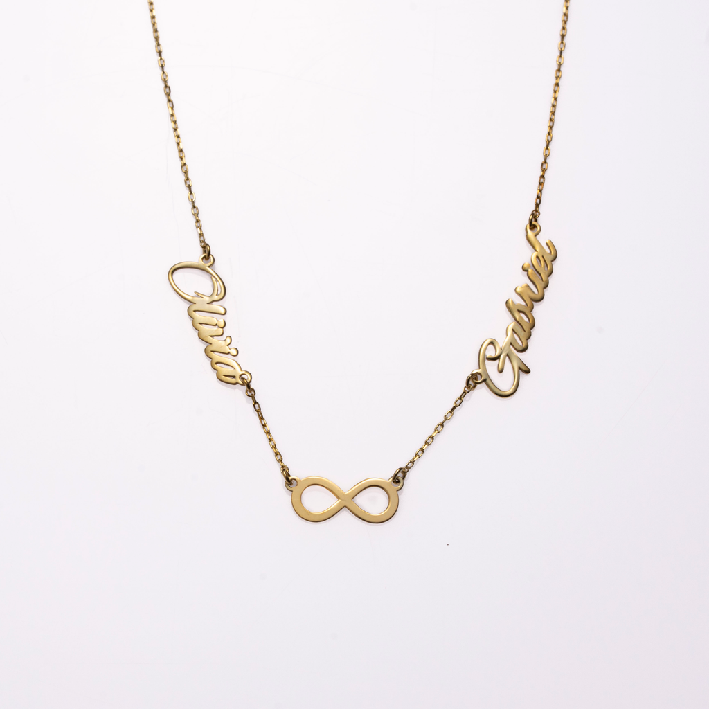 Infinity Couple Name Necklace
