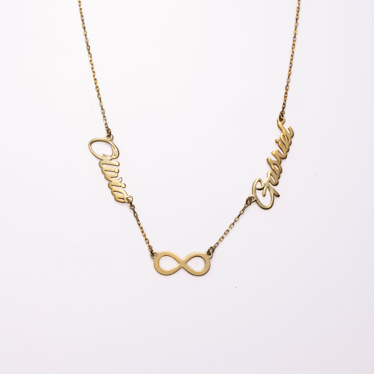 Infinity Couple Name Necklace