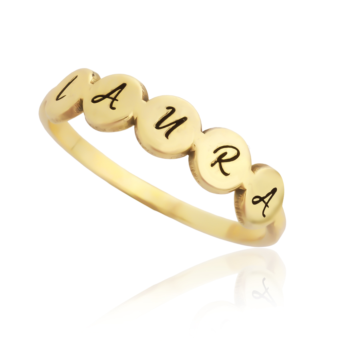 Engraved Name Disc Ring