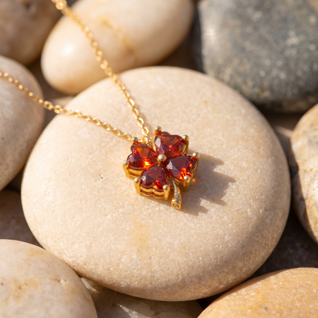 Birthstone Clover Necklace