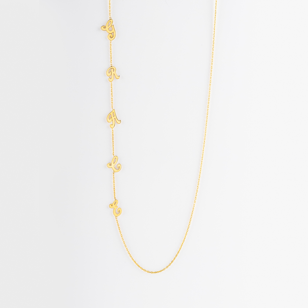 Sideways Initials Necklace