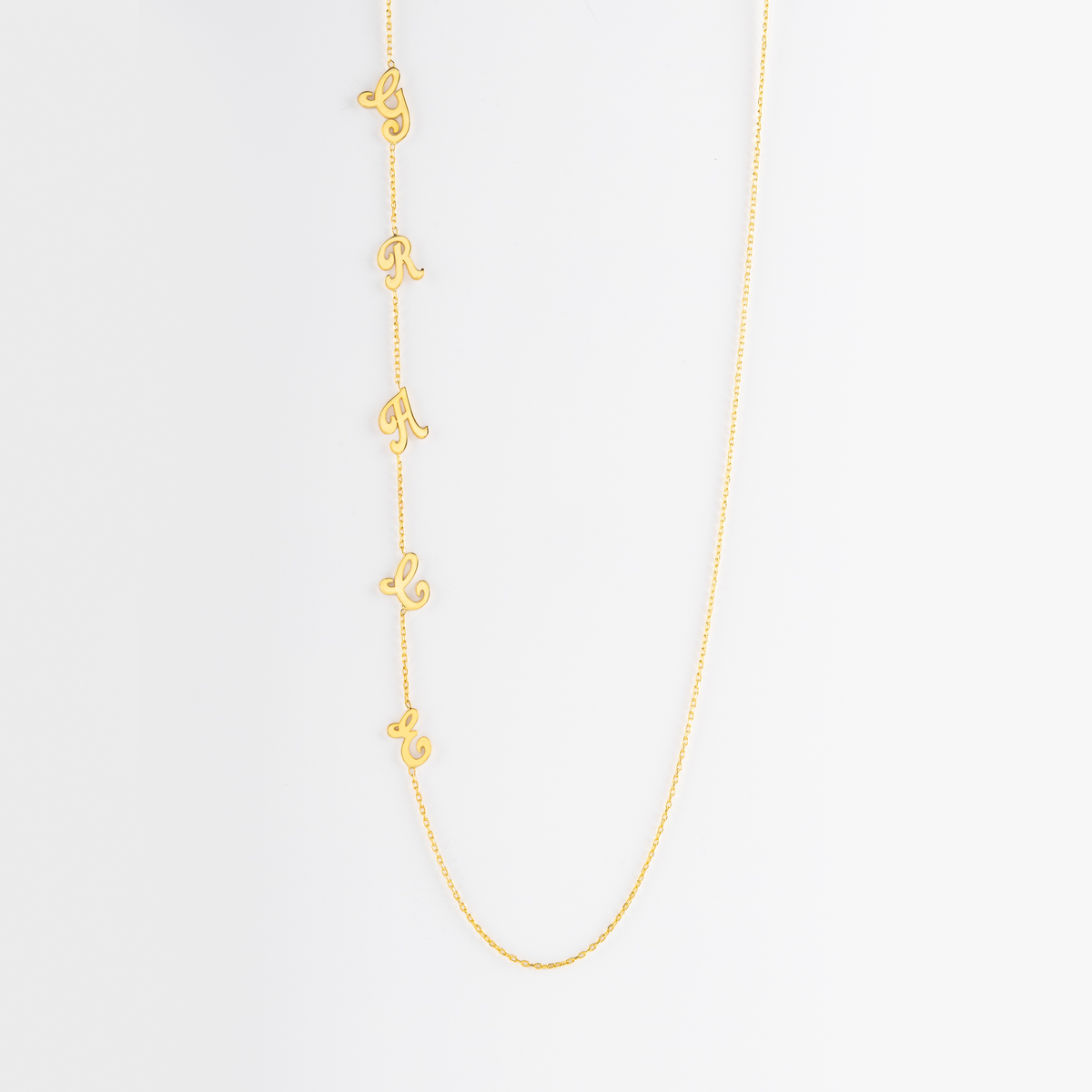 Sideways Initials Necklace