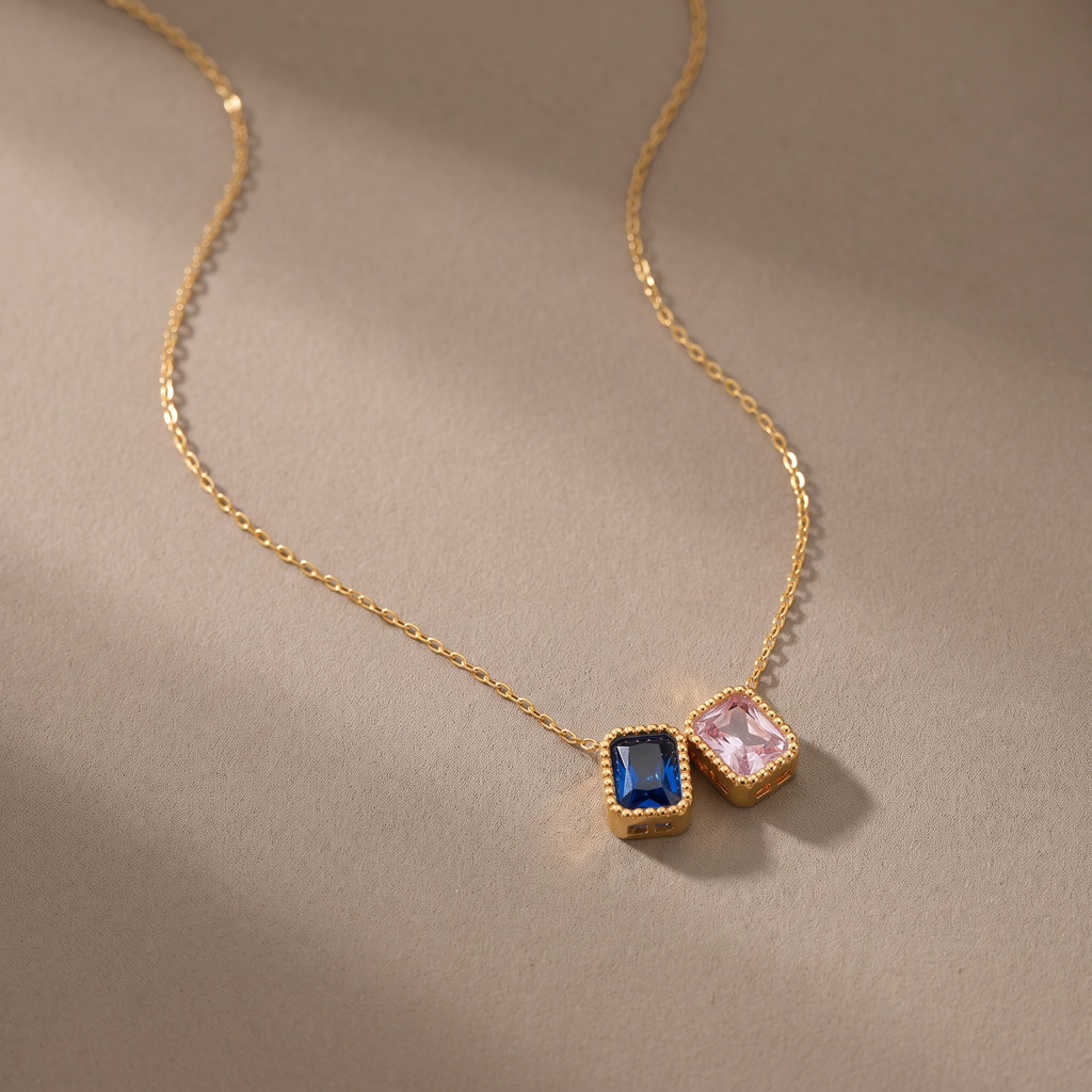 Two Birthstone Pendant