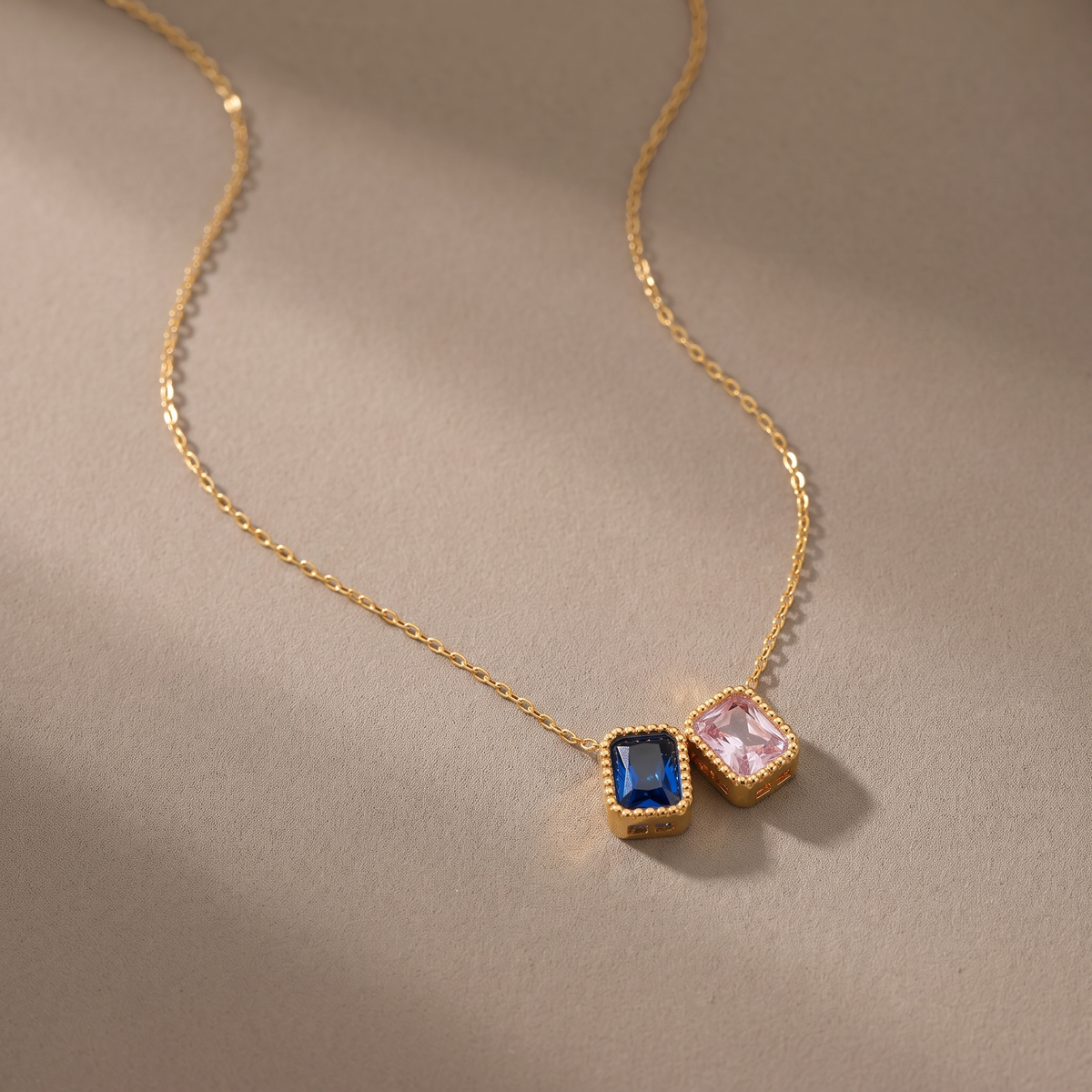 Two Birthstone Pendant