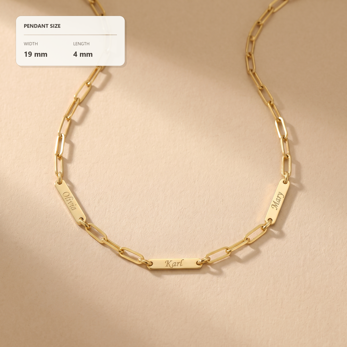 Engraved Bar Name Necklace