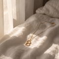 Dainty Pave Cubic Zirconia Double Heart Interlocking Pendant Necklace