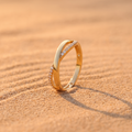 Dainty Micro Pave Cubic Zirconia Crisscross Ring