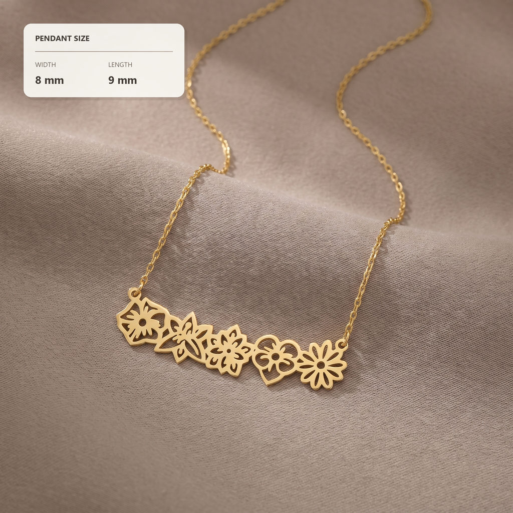 Family Birth Flower Necklace