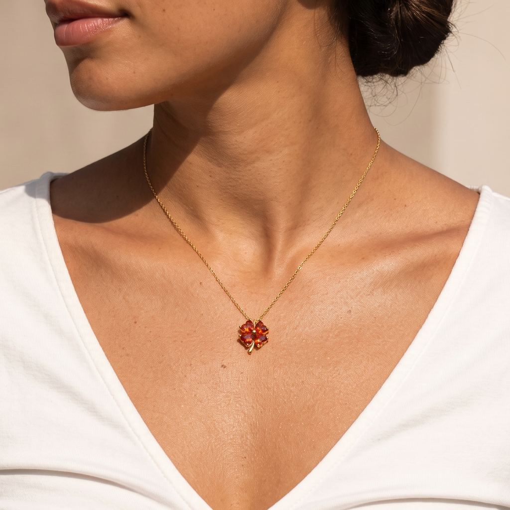 Birthstone Clover Necklace