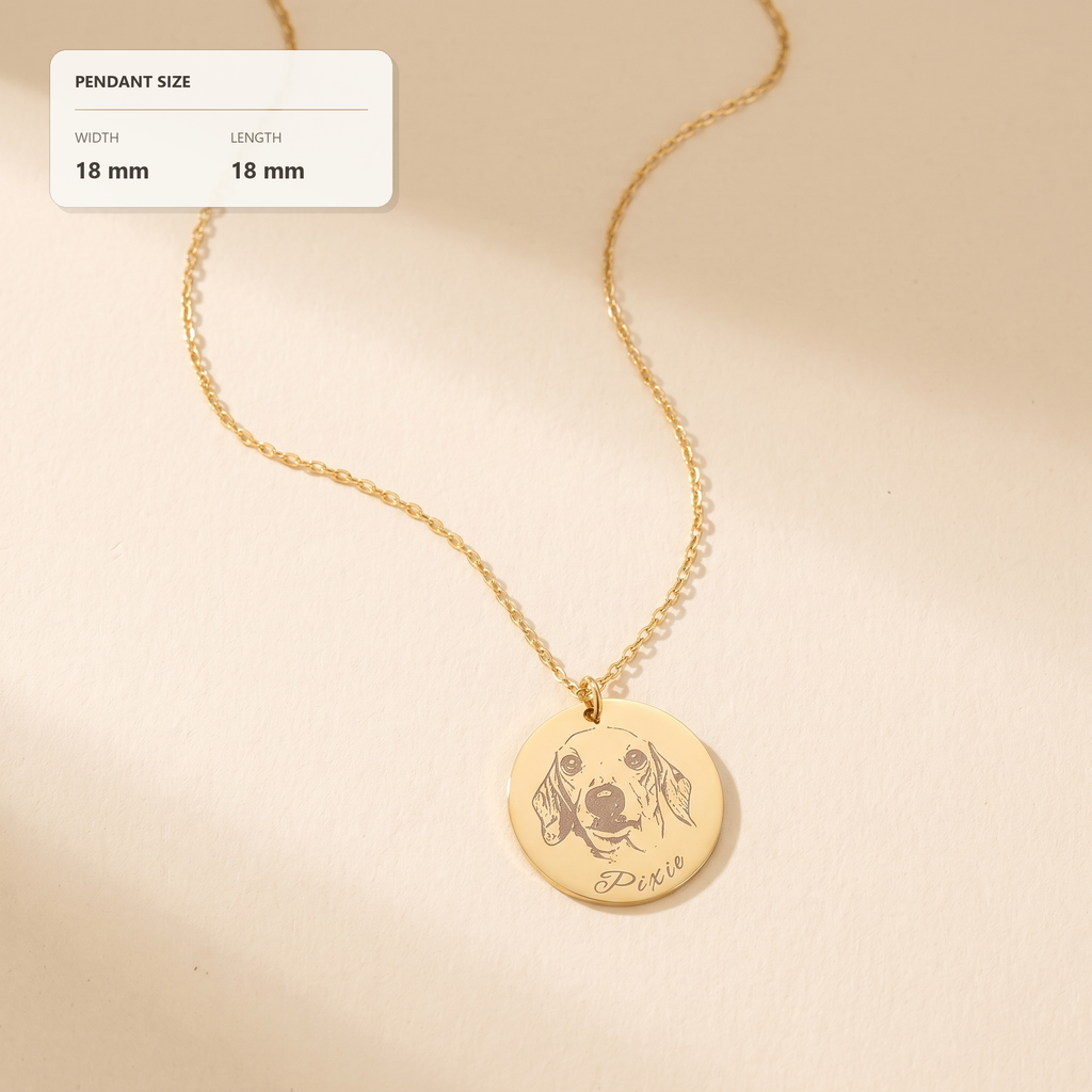 Custom Pet Portrait Necklace