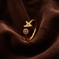 Initial Birthstone Ring