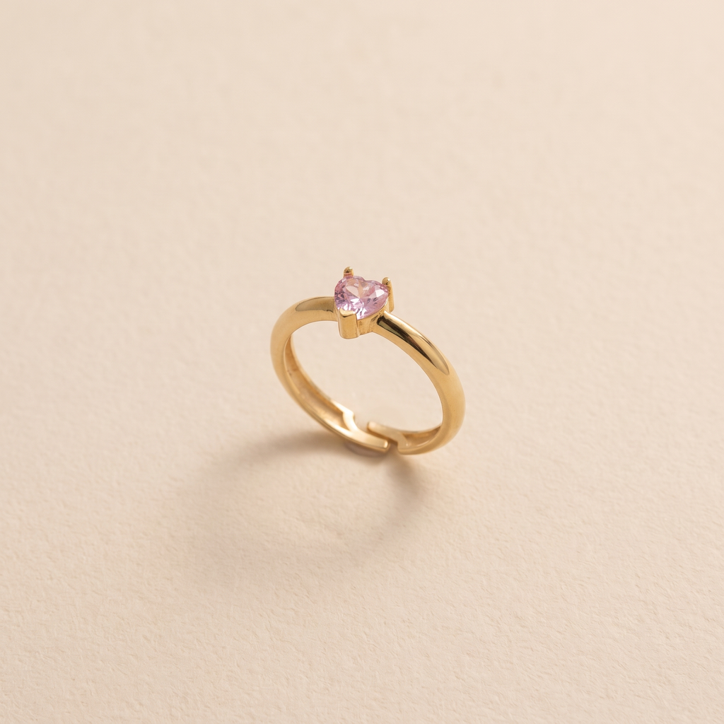 Heart Birthstone Ring