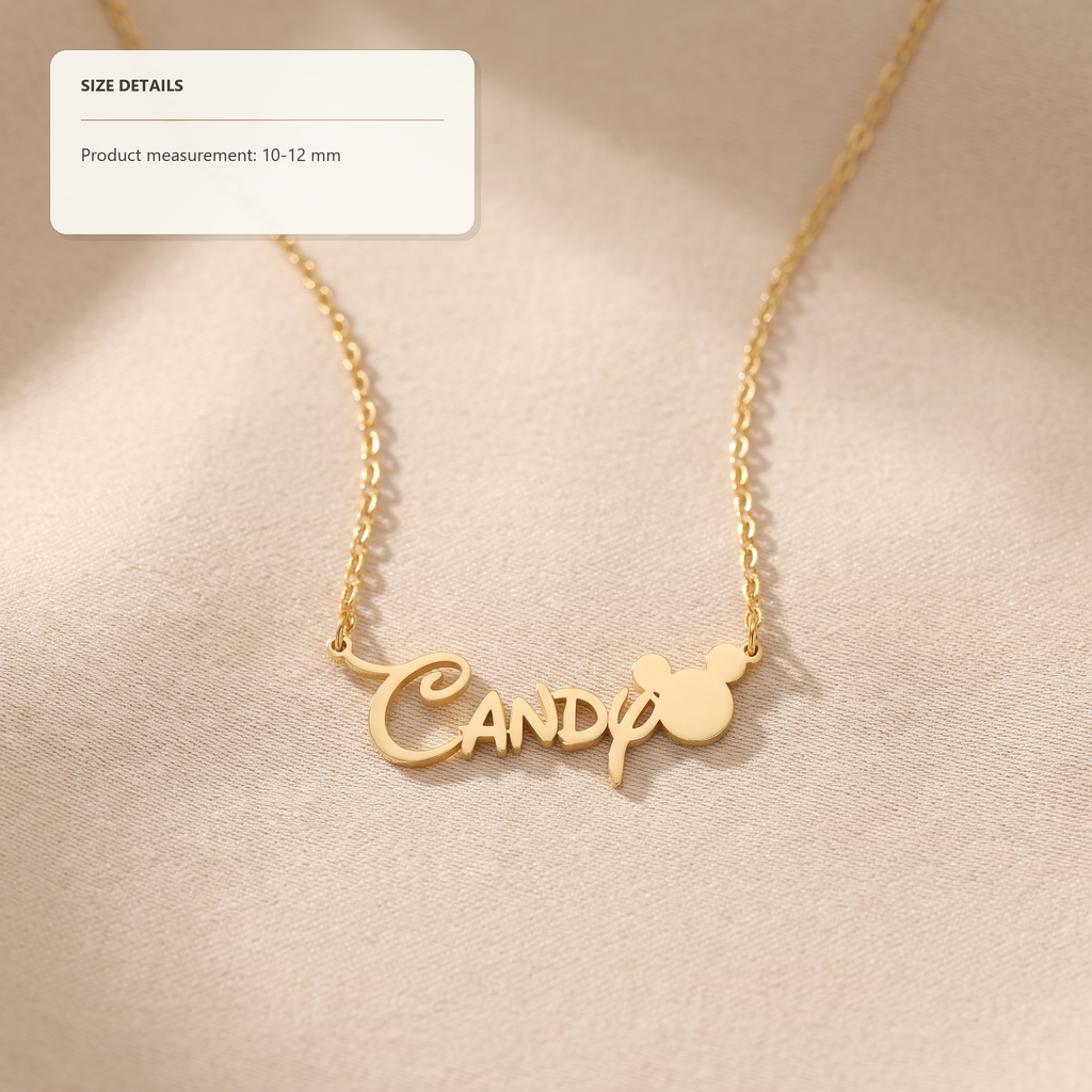 Mouse Ears Name Necklace