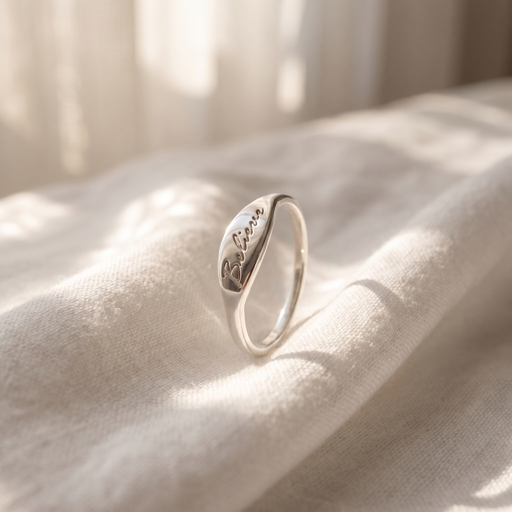 Engraved Name Signet Ring