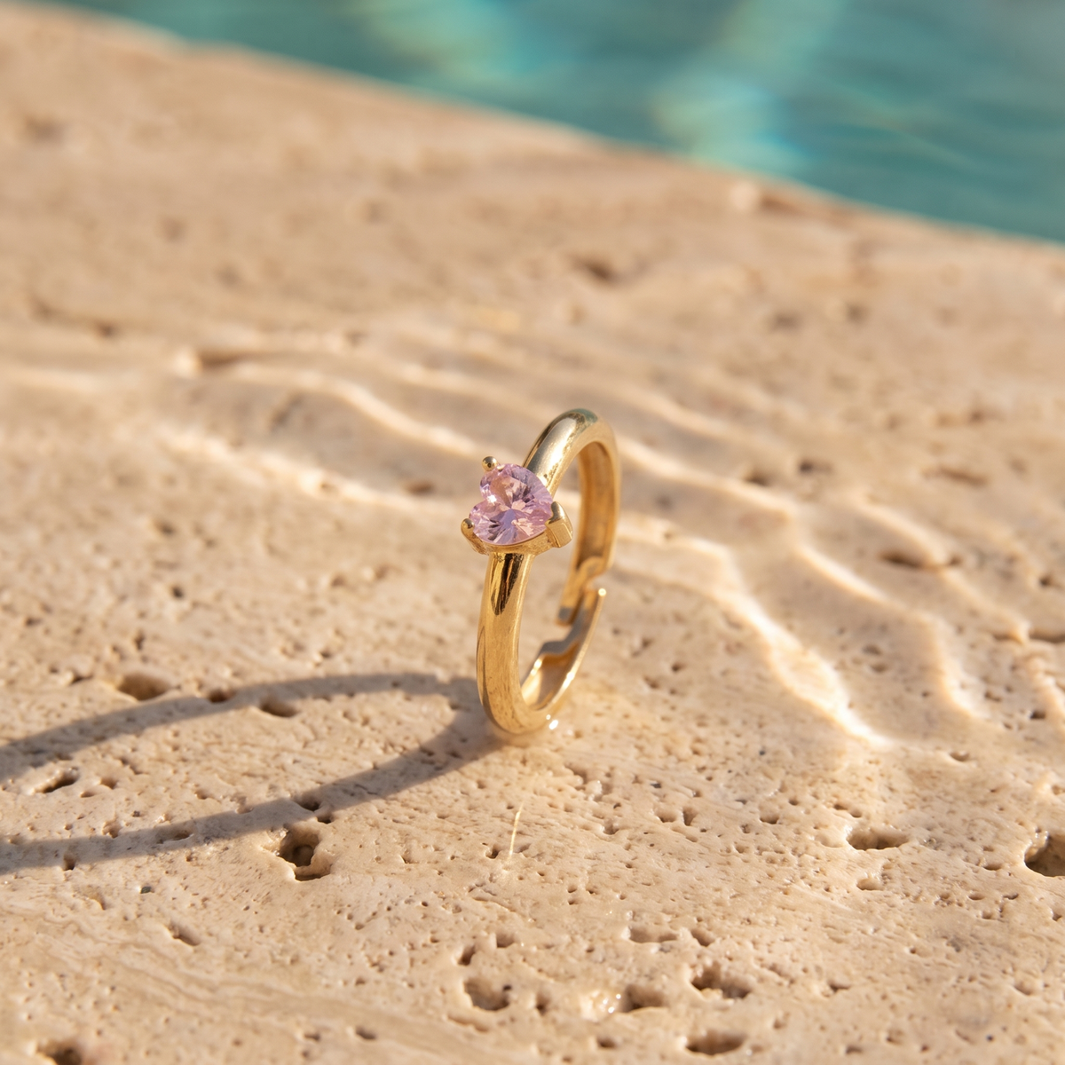 Heart Birthstone Ring