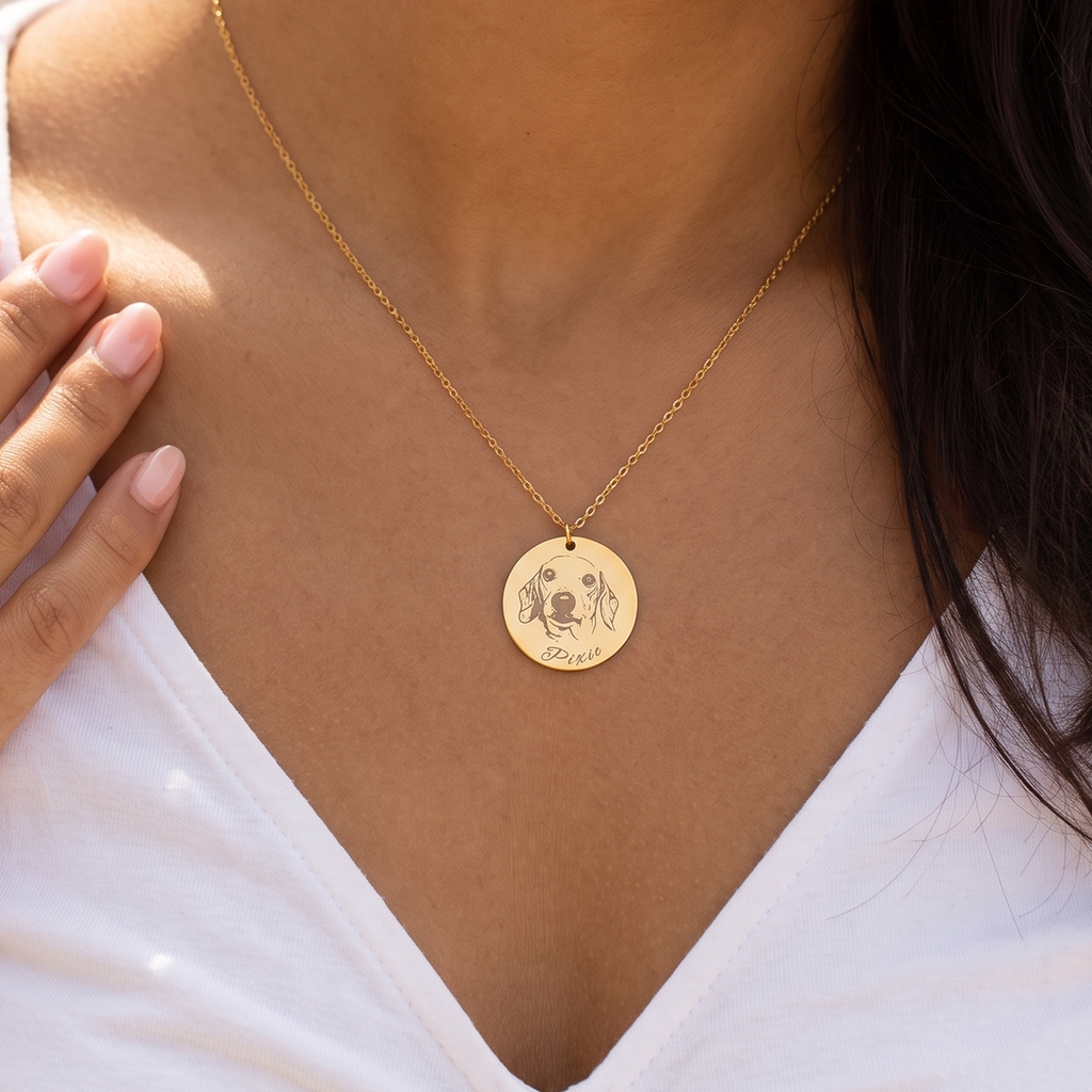 Custom Pet Portrait Necklace