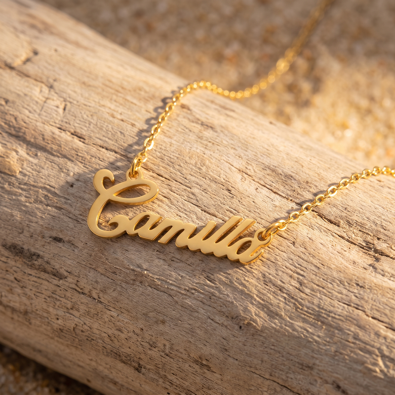 Script Name Necklace – Classic Cursive Nameplate