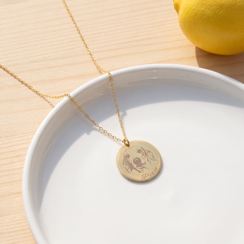 Custom Pet Portrait Necklace