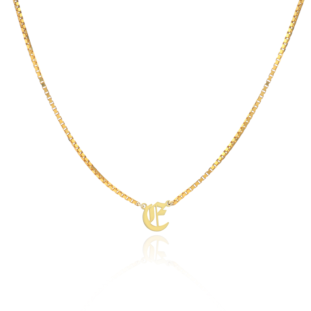 Gothic Initial Necklace