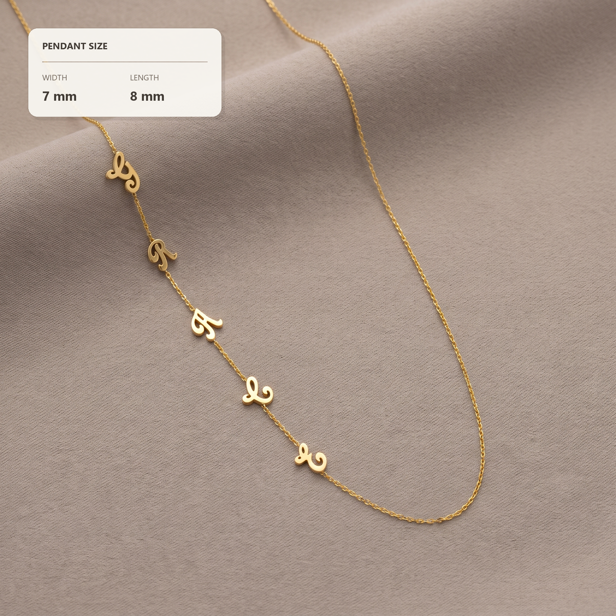 Sideways Initials Necklace