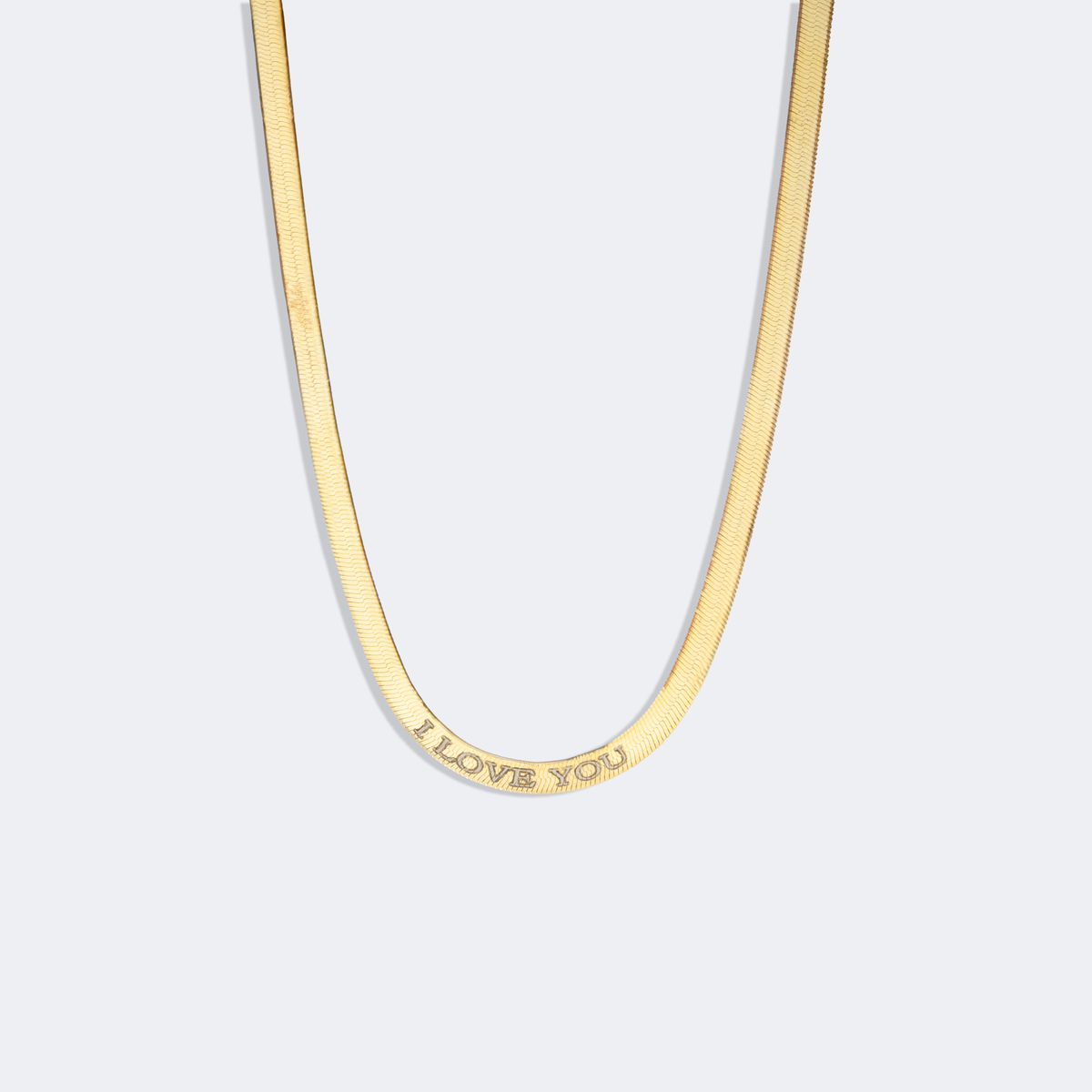 Engraved Herringbone Necklace