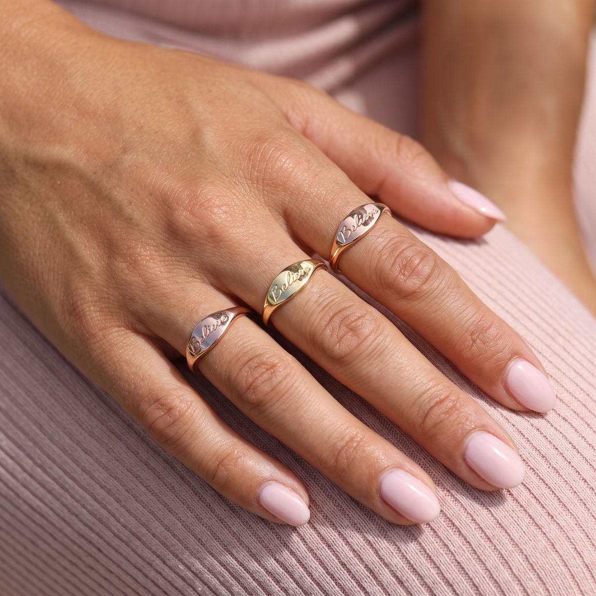 Engraved Name Signet Ring