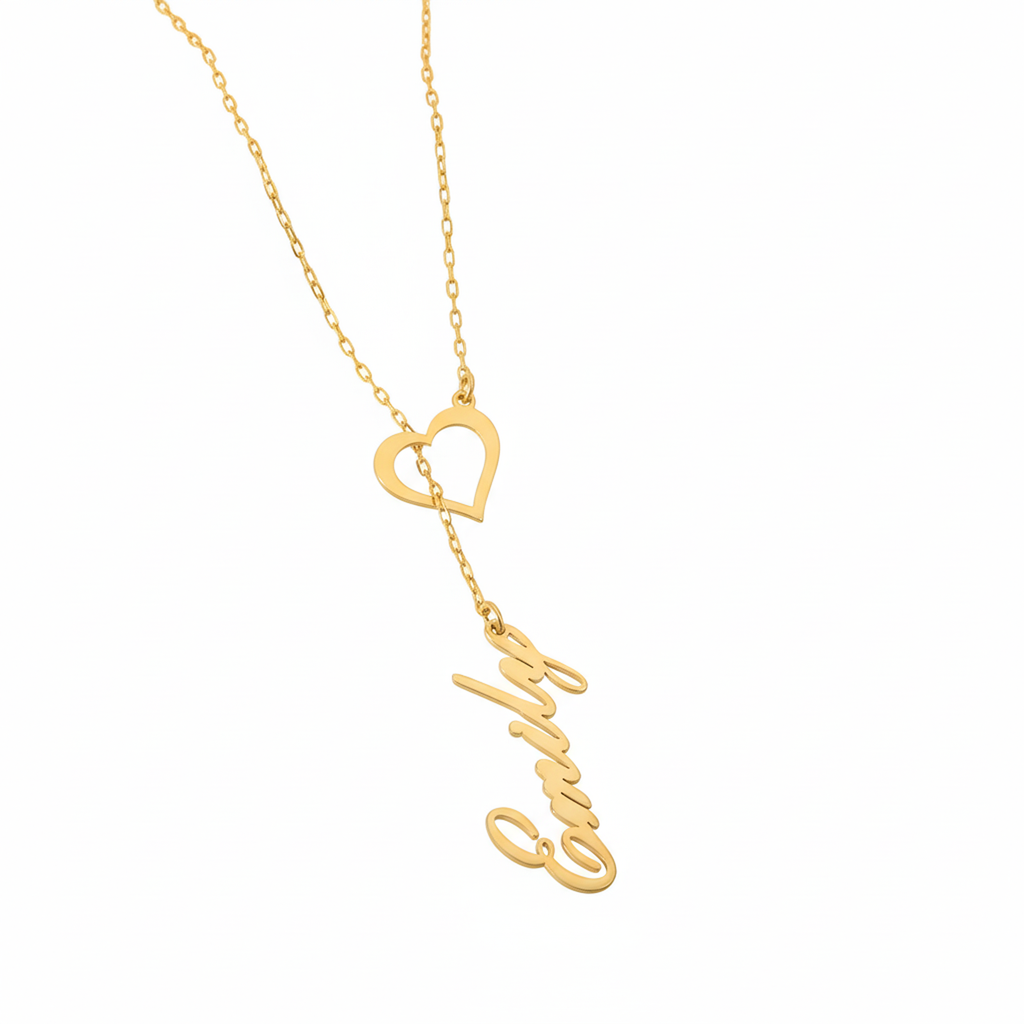 Open Heart Name Necklace