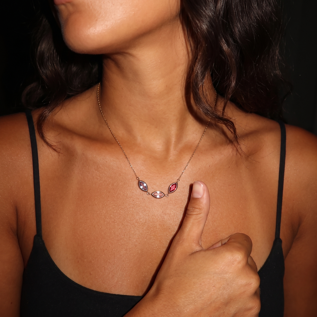 Marquise Birthstone Necklace
