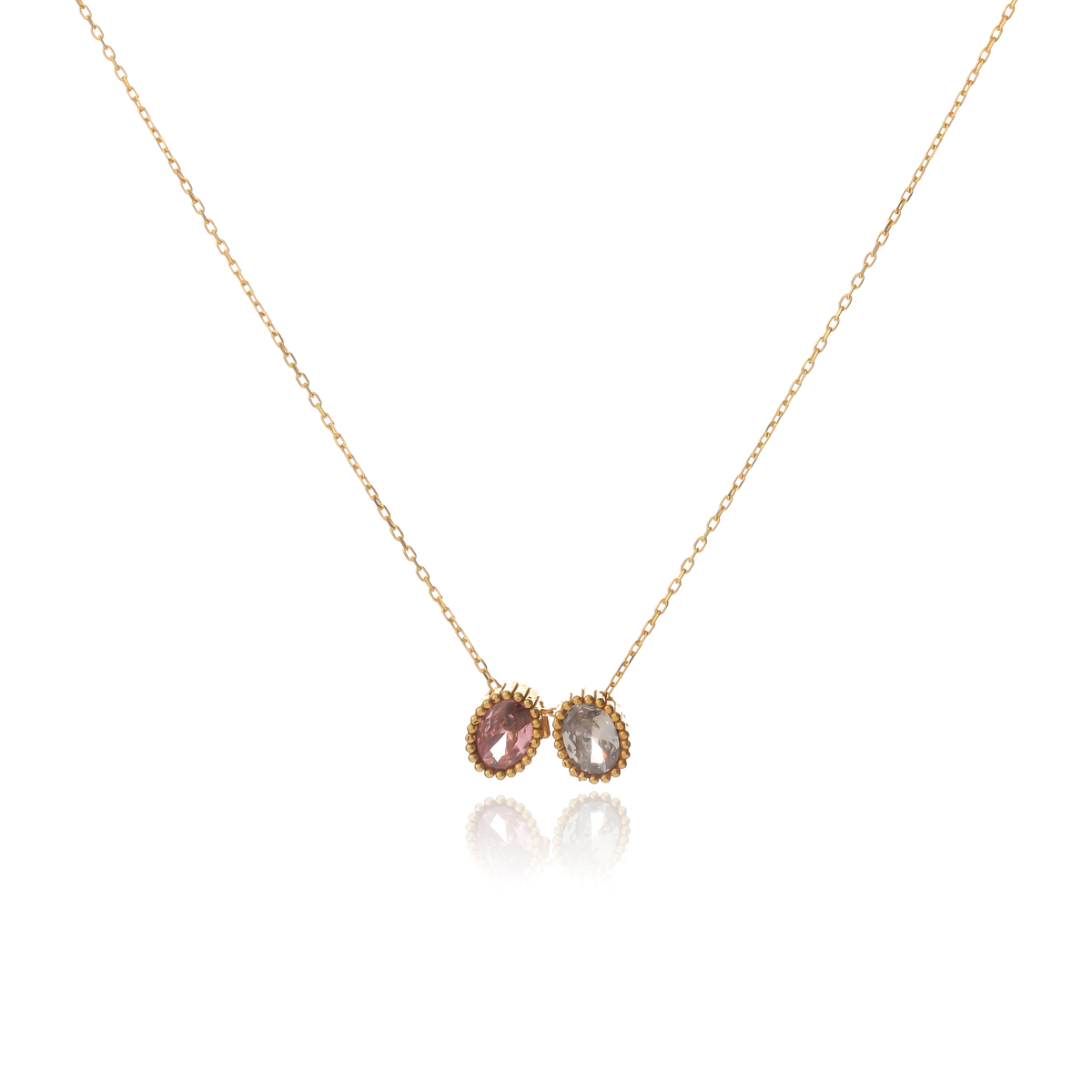 Oval Birthstone Necklace