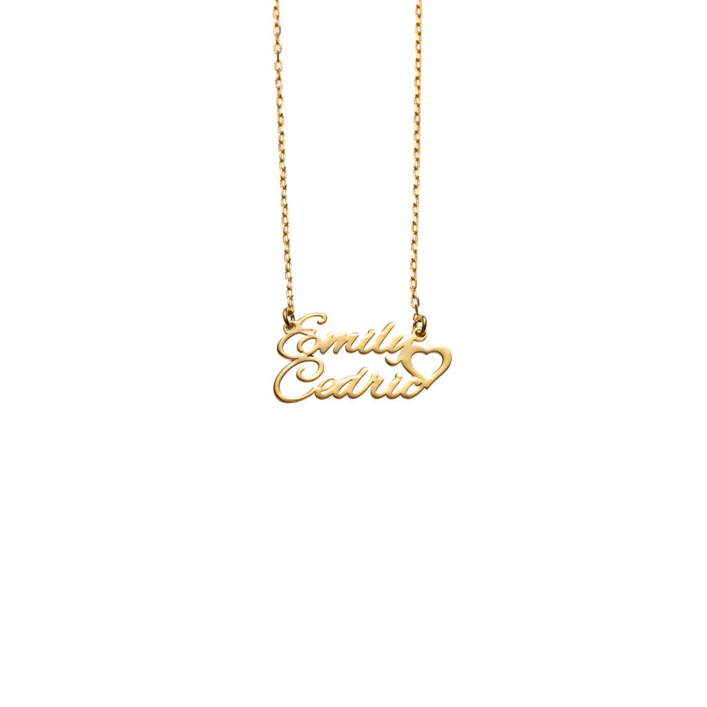 Couple Name Heart Necklace