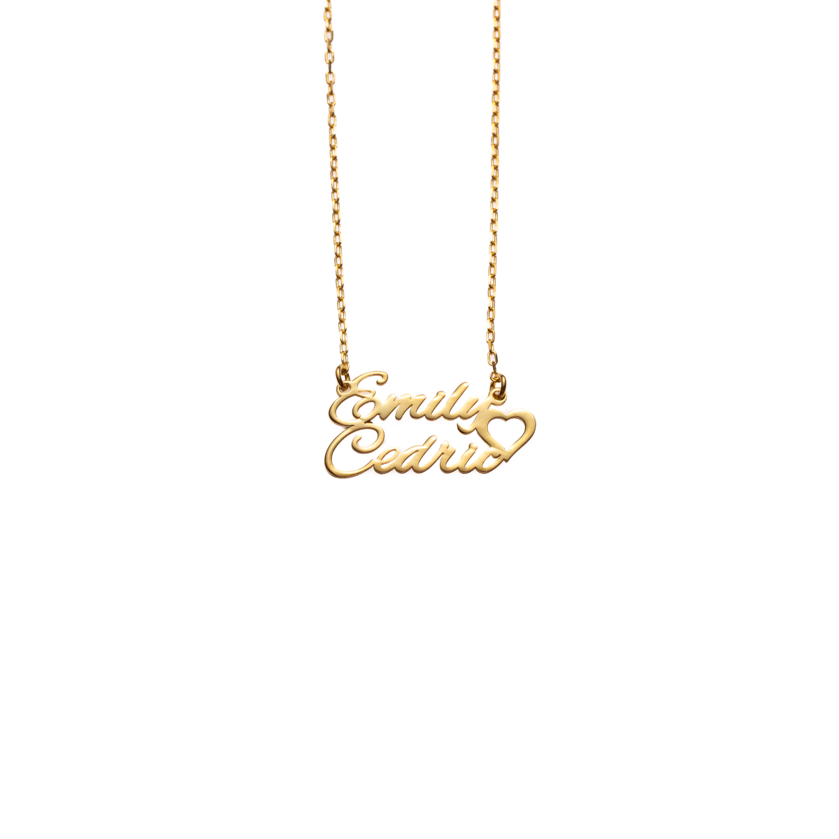Couple Name Heart Necklace