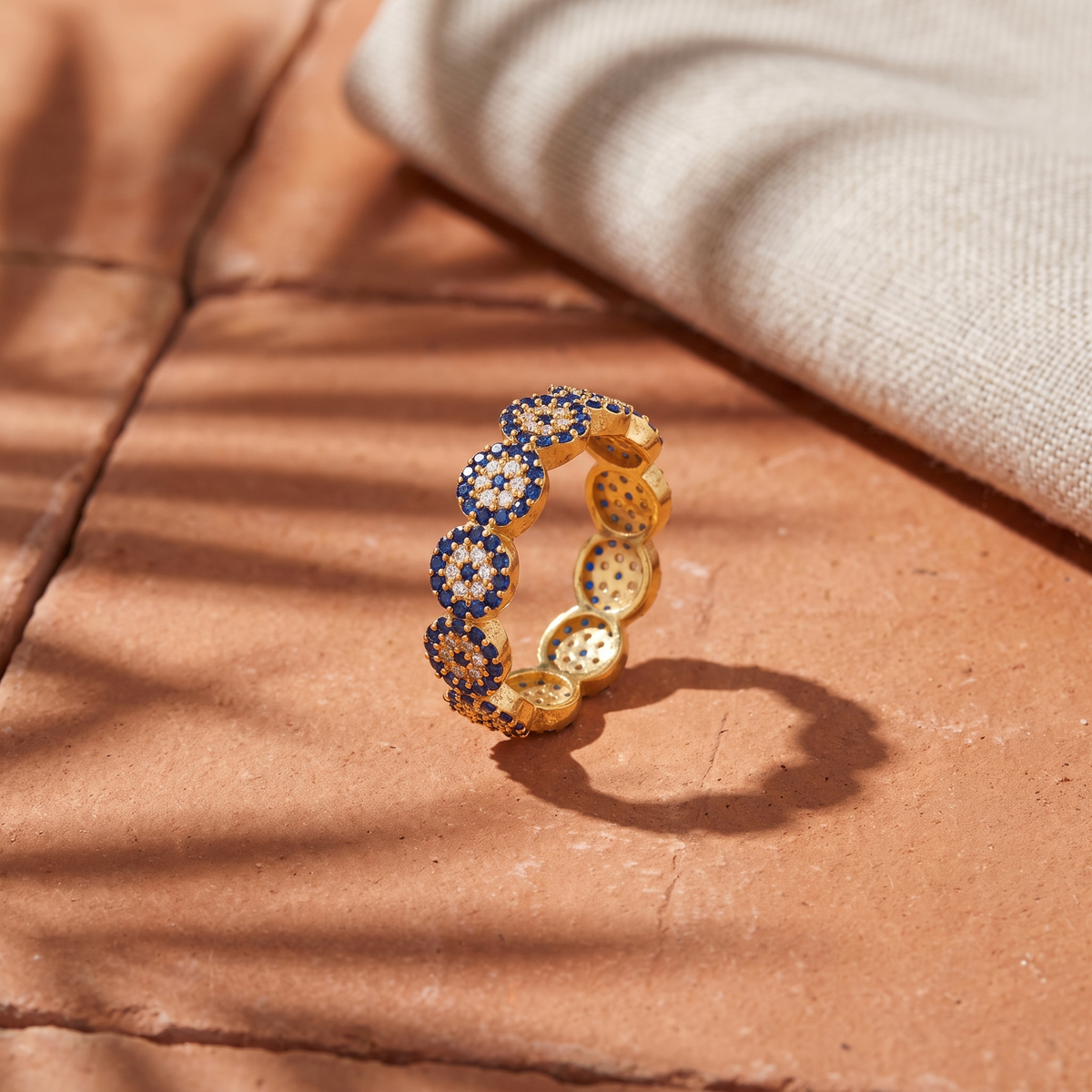 Evil Eye Eternity Ring