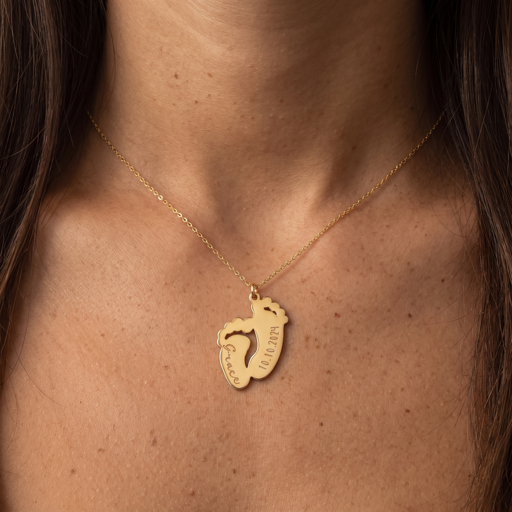 Baby Footprint Necklace
