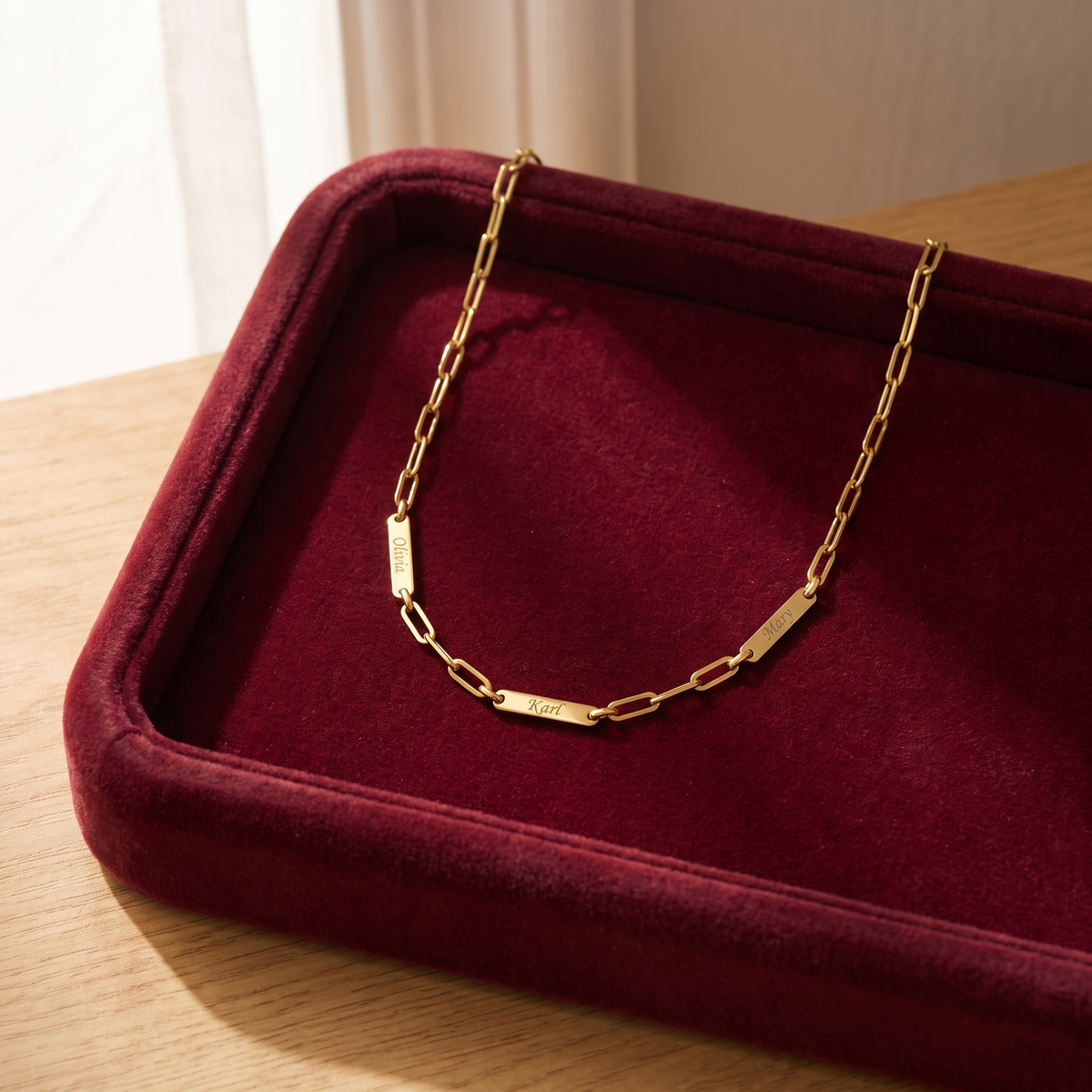 Engraved Bar Name Necklace
