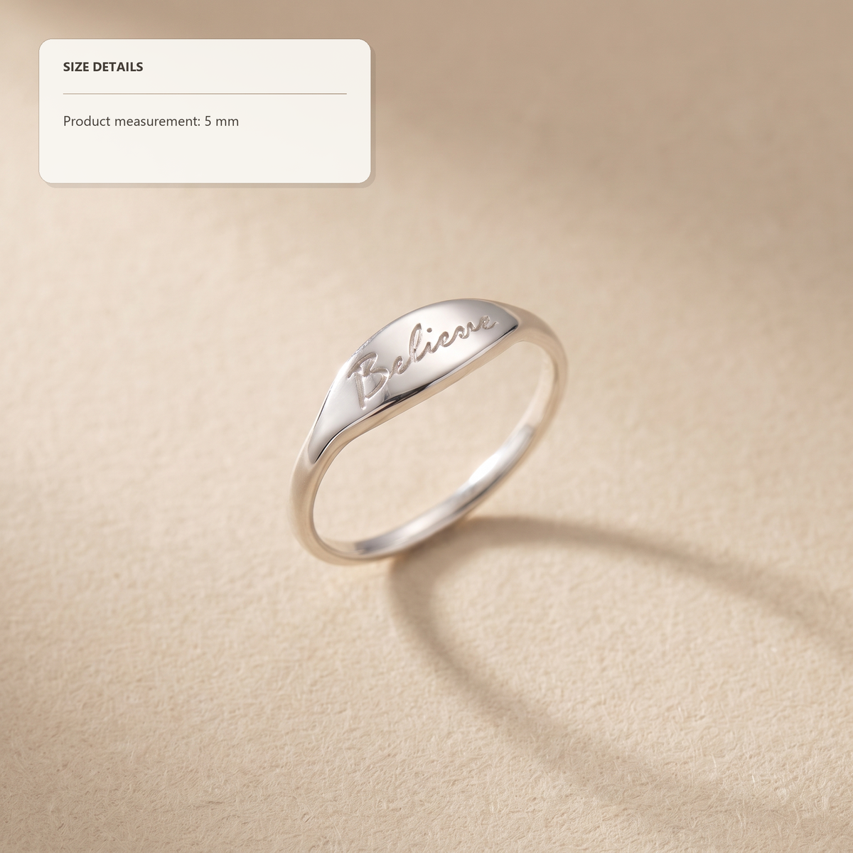 Engraved Name Signet Ring