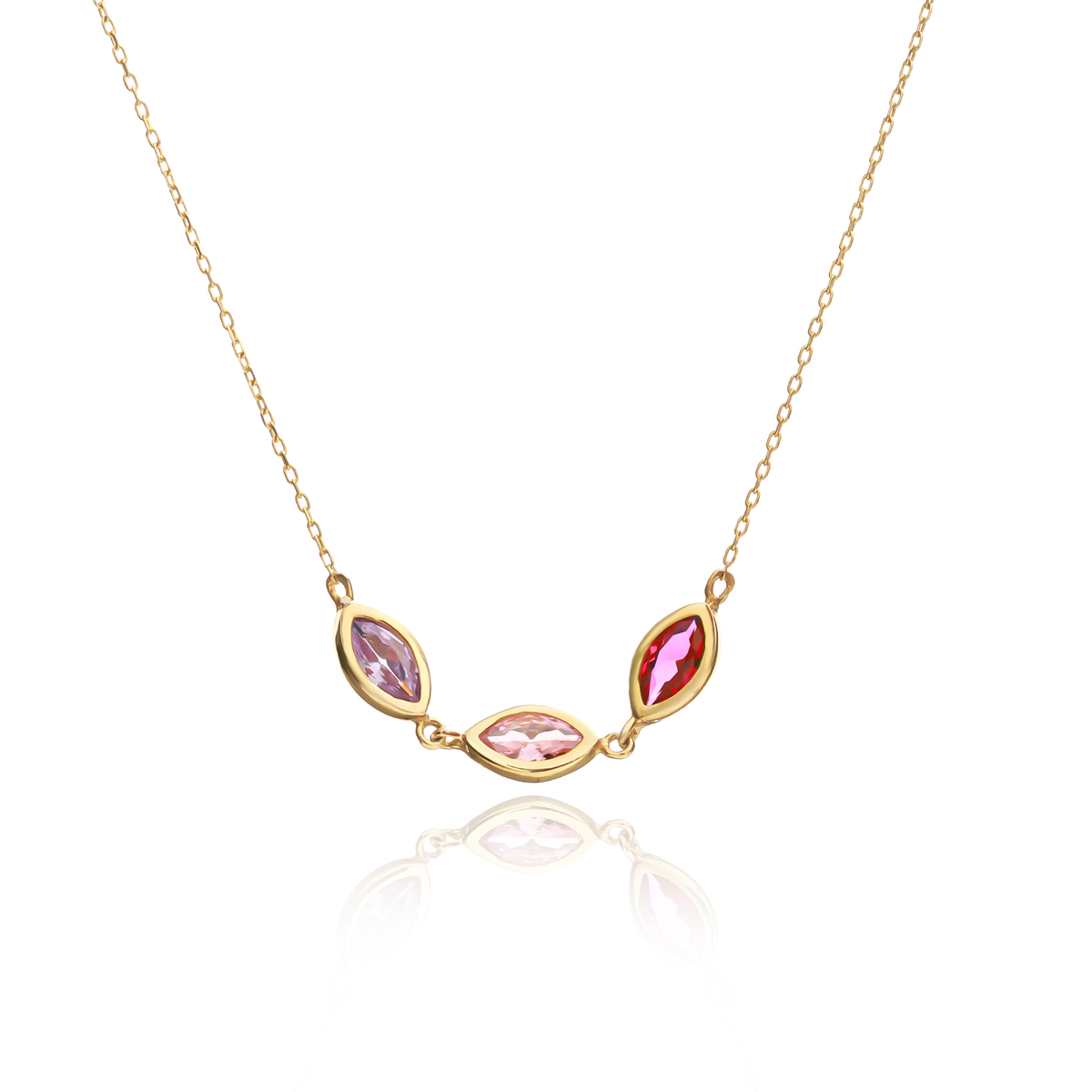 Marquise Birthstone Necklace