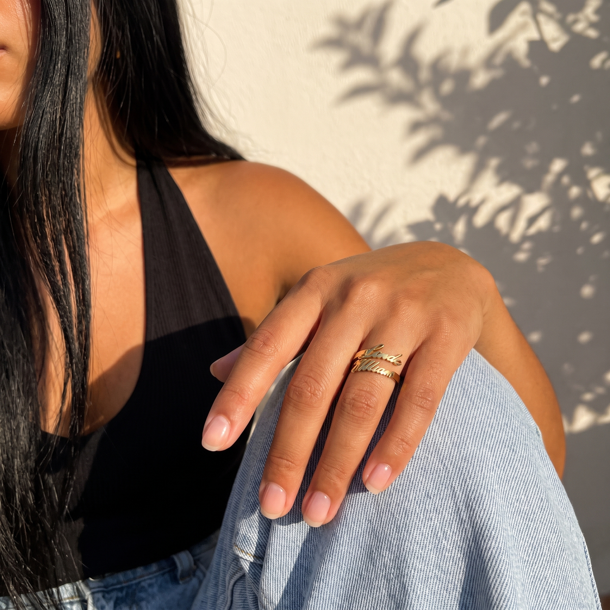 Custom Double Name Ring